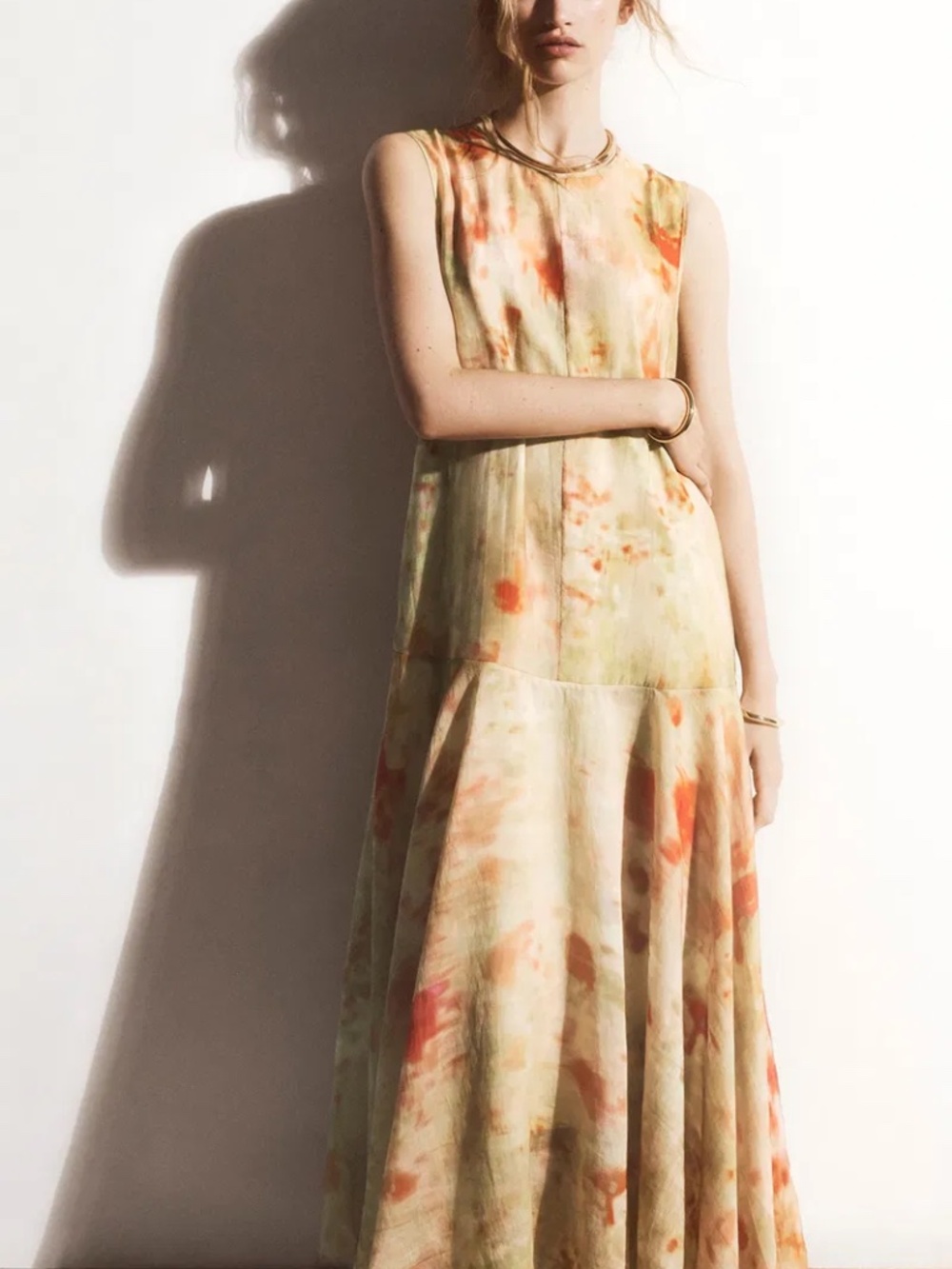 COS Sheer Floral-Print Maxi Dress NWT